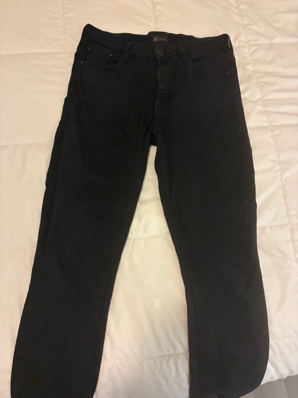 MOTHER Slim Straight Black women's Jeans